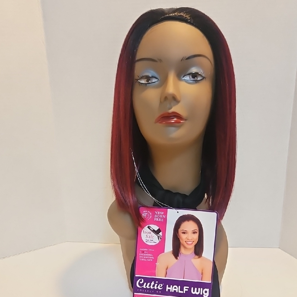 Half Wig - Red and Black